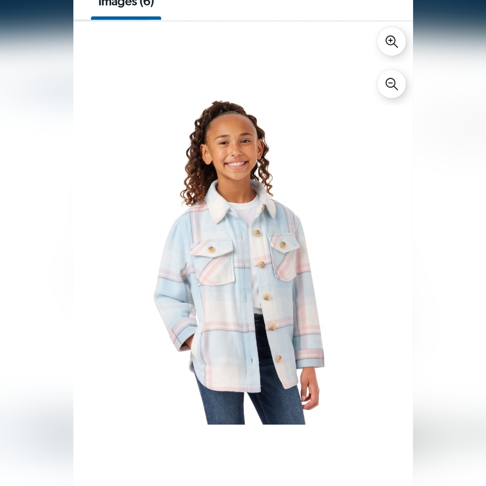 Member's Mark Girls Shacket Nwt 7/8